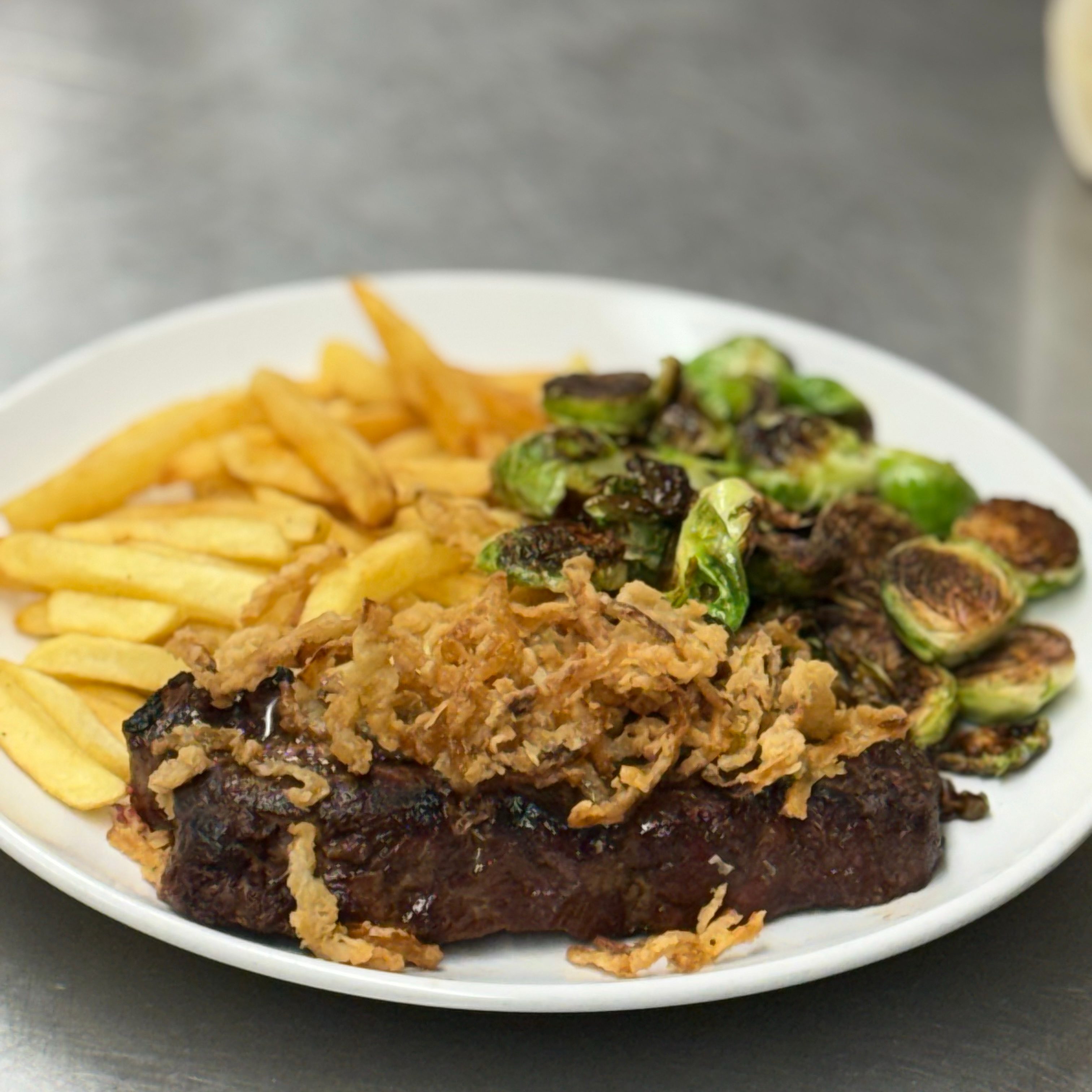 Grilled NY Strip Steak.