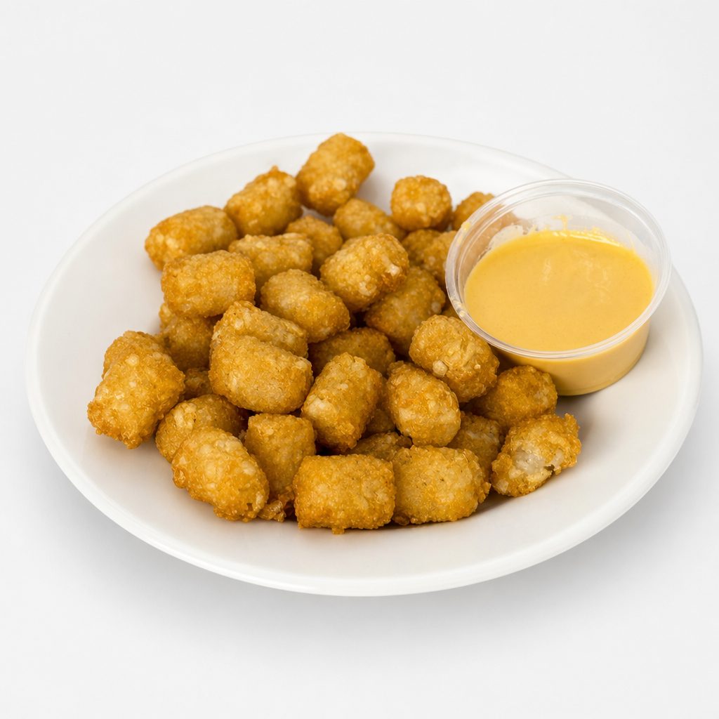 Tater Tots with Beer Cheese.