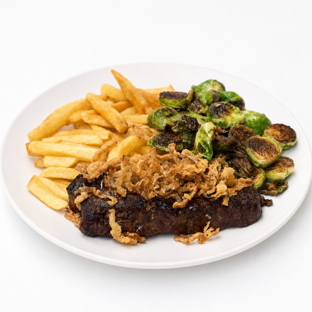 Grilled NY Strip Steak.