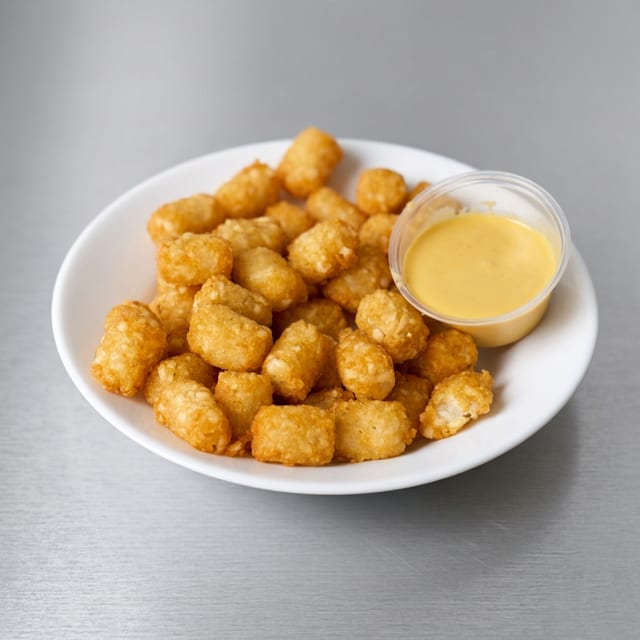 Tater Tots with Beer Cheese.