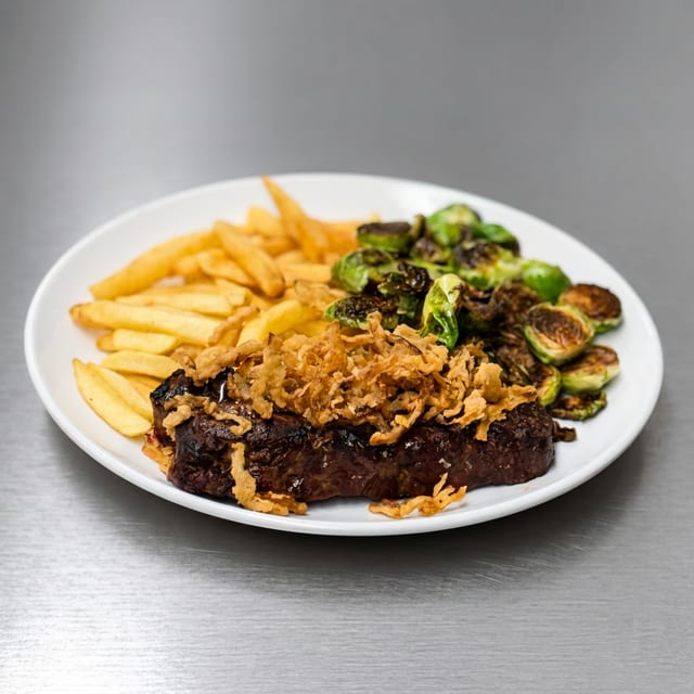 Grilled NY Strip Steak.